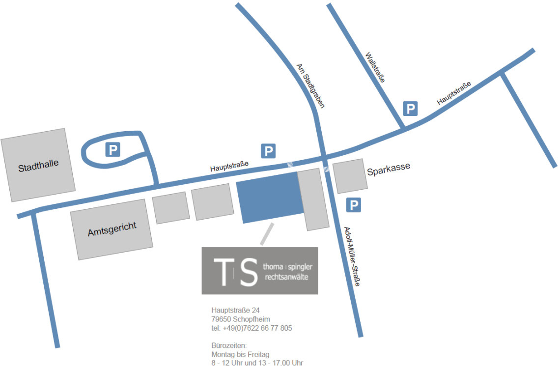 Standort Rechtsanwälte Thoma | Spingler PartGmbB